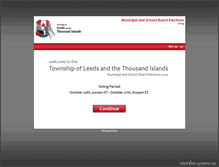 Tablet Screenshot of leeds1000islands.isivote.com